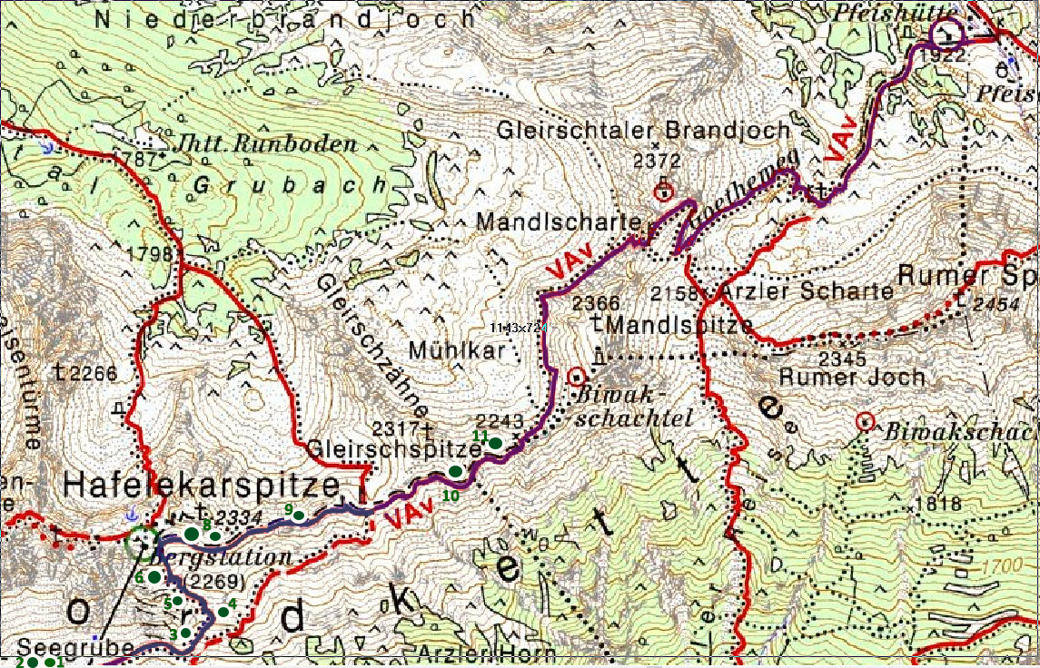 Kartenausschnitt Goetheweg